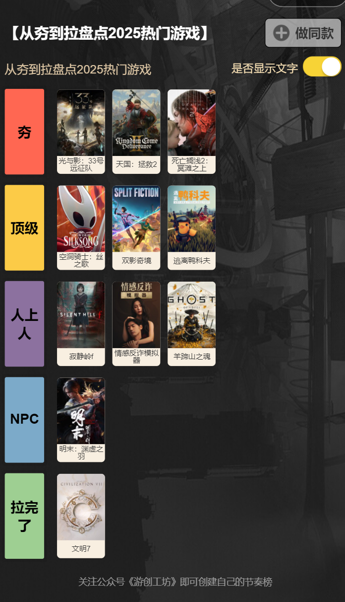 从夯到拉，盘点25年热门游戏